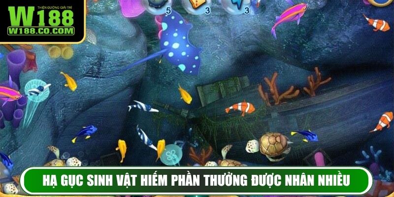 Bắn Cá Xèng – Thử Thách Đi Săn Cực Đỉnh Giữa Đại Dương 3 Hạ gục sinh vật hiếm phần thưởng được nhân nhiều