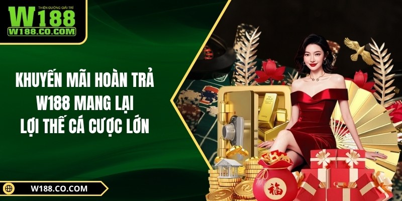Khuyến Mãi Hoàn Trả W188 Mang Lại Lợi Thế Cá Cược Lớn 1 Khuyến Mãi Hoàn Trả W188