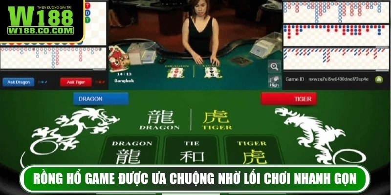 Rồng hổ game được ưa chuộng nhờ lối chơi nhanh gọn